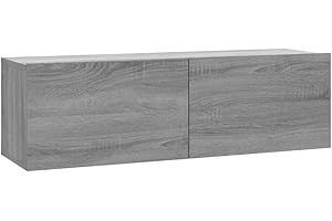 vidaXL Mueble para TV Aparador Armario Estante Soporte Mobiliario Salón Sala de Estar Dormitorio Madera Contrachapada Gris Sonoma 100x30x30 cm