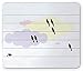 Produktbild Birds on a Wire Mouse Pad, Birds Sit in Staggered Placement on Wires ATOP One Another Pastel Clouds, Standard Size Rectangle Non-Slip Rubber Mousepad, Multicolor