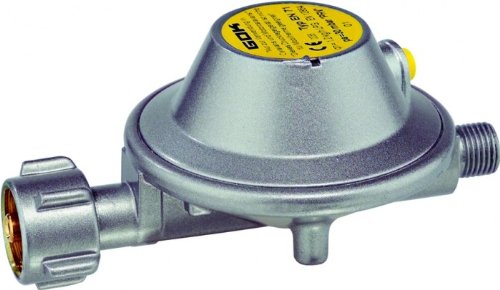 GOK Campingartikel Caravanregler PS 16 Bar Regler 1,2 Kg/H 30Mbar EN 71 KLF X G 1/4 LH-KN, 310/712-1