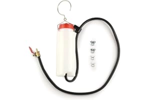 ROCK FOXX. COM Hilfstank mit Absperrhahn 0,5L, Ersatz Kraftstofftank für Motorrad Wartung, Vergaser Synchronisation und Tuning, inkl Schlauch und Aufhängehaken, aus benzinresistentem Kunststoff