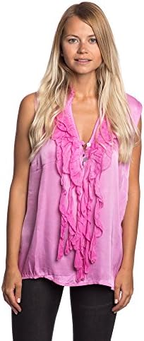 Abbino 8777 Top With V-Neck Woman - Made In Italy - 5 Colours - New Fashion Womantop Collection Transition Spring Summer Comfortable Delicate Modern Young Leisure Elegant Stylish - Dark Pink