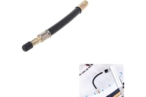 GNAUMORE Reifen Ventil Verlängerung,Ventilverlängerungen,Ventilverlängerung mit Kappen, Flexibel Reifenventilverlängerung für Auto Motorrad Scooter Fahrrad