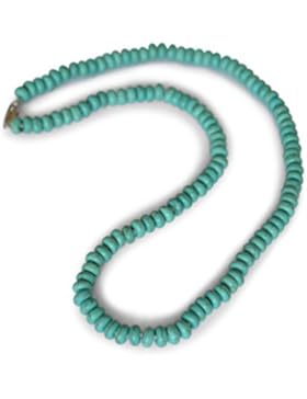 Türkis Kette, blau, Rondell, 4x6mm