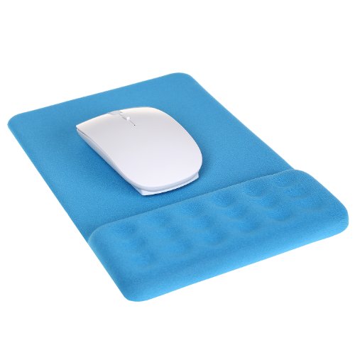 HIMRY Handgelenkauflage Mouse pad mit Gel Handgelenkunterlage Mouse pad mit Gel, Gel Mauspad, Textil, Azurblau, KXC5101 azure