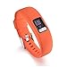 Produktbild squarex Silikon-Ersatzarmband für Garmin vivofit 4, verstellbare Bänder mit Metallschnalle, Damen, Orange, Band Length: 205MM