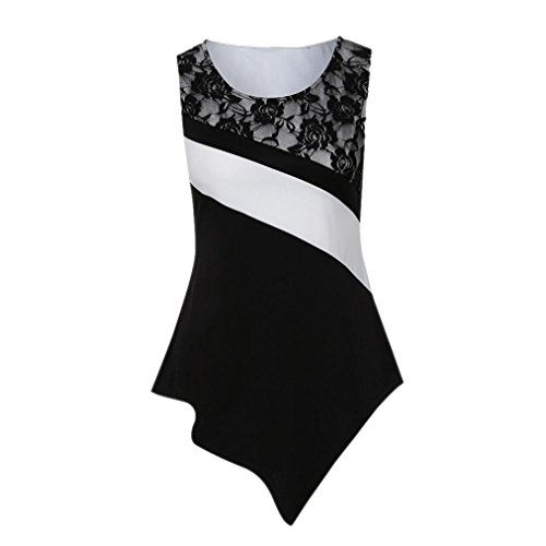 Preisvergleich Produktbild Damen Oberteile DOLDOA Frauen Mädchen Sommer Elegant Gestreifte O-Ausschnitt Tank Crop Tops Vest Mode Sesy ärmellose Blouse T-Shirt Beiläufig Tanktops Street shirt Blusentop Weste Cami Shirts Top Camisole (EU:44, Schwarz)