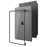 i-Blason Cover per iPad Pro 12.9' (2017), Protezione resistente ai graffi [Compatibile con l'ufficiale Tastiera di Apple iPad Pro] (TRASPARENTE/NERA)