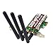 Price comparison product image FJHJB 450Mbps Wireless WiFi PCI-E Networks Adapter LAN Card+ Antennas Desktop PC (Color : Like The Picture)