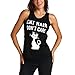 Produktbild MOIKA Damen Tank Top, New Frauen Sommer Brief Katze Kitty Print Sleeveless Beiläufige Niedlich Süss Tank Top Sommer Erfrischende Bluse ShirtS,Schwarz