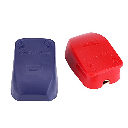 Preisvergleich Produktbild Qiilu Paar Autobatterie Steckverbinder Schnelltrennklemmen mit Kappen Top Pfosten
