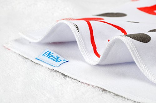 iNeibo Baby Dreieckstuch Lätzchen Spucktuch Mit Druckknöpfen, 100% saugfähige und weiche Baumwolle Halstücher, Multifunctional, Wasserdichte TPU Auskleidung für 0-3 Jahre (Unisex) - 4
