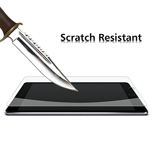 OMOTON Panzerglas Schutzfolie für das neu iPad 9,7 2017, iPad Pro 9.7 / iPad Air mit [2,5D abgerundete Kanten], [9H Härte], [kristallklar], [kratzfest] - 4