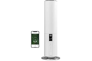 Duux Beam | Quiet Air Humidifier | Ultrasonic Humidifier for Home/Bedroom | Steam Production 350ml / h | 25h Use | Integrated Remote Control | White