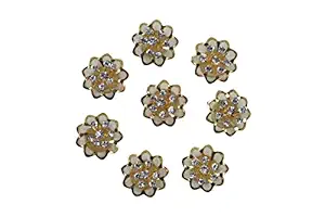 Shubhkamna Spiral Hair Pins Swirl Hair Twists Coils Hair Clips Wedding Rhinestone Pearl Metal Flower Hair Pins Hair Accessories For Women & Girls (Pack of 12)