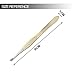 Precision Eyebrow Tweezers Stainless Steel Professional Fine Tweezers Angled Slant Tip Makeup Masters - Golden