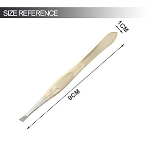 Precision Eyebrow Tweezers Stainless Steel Professional Fine Tweezers Angled Slant Tip Makeup Masters - Rose Red - Image 2
