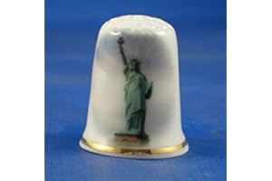 BIRCHCROFT CHINA Dé à coudre en porcelaine de Chine à collectionner Statue de la Liberté