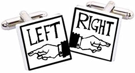 Right/Left Cufflinks by Sonia Spencer, in Presentation Gift Box. Hand painted