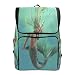 Produktbild Rucksack mit Meerjungfrauen-Motiv, wasserfest, Schultertasche, Sport-Rucksack, Fisch-Ozean, Laptop-Tasche, Outdoor-Reisetasche für Damen und Herren