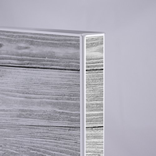 banjado – Pinnwand Magnettafel weiß 78cm x 37cm quer mit Motiv Weiß Gebeizt - 5