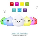 LiZhi LED Nachtlicht,Kinder Silikon LED Nachtlicht mit 7 Farben ,USB aufladbar Touch Sensor LED Nachttischlampe für Babys Zimmer, Schlafzimmer Wohnzimmer,Camping,Picknick Indoor/Outdoor - 2