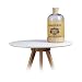 Produktbild Relaxdays Dekoflasche, Bodenvase 27 cm, Glas-Flasche mit Vintage Aufdruck, Jute-Korel, HBT: 27 x 13,5 x 13,5 cm, orange / gelb