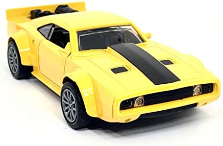 Jack Royal Model Diecast 1:32 Scale Chevrolet Style Pull Back Metal Car (Color May Vary as per Availability) (Yellow)