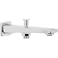 Hindware Italian Collection F410010CP Edge Bath Spout with Tip Ton (Water Diverter to Hand Shower), Brass with Chrome Finish