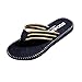 Produktbild Herren Sommer Flip Flops Xinan Streifen Schuhe Sandalen Slipper (44, Schwarz)