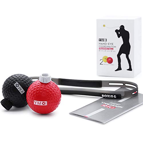 YMX Pelota Entrenamiento de Reflejos Boxeo - Banda Ajustable para la Cabeza, Bolas de Espuma Blanda Ligera - Mejor coordinación Mano/visión, la Velocidad de reacción - Deportes Ejercicio