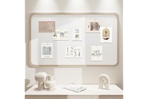 MOTTK Rechteckige Filz-Pinnwand, dekorative Pinnwand mit 50 Pinnnadeln, faltbare Pinnwand für Zuhause, Büro, Schule, Pinnwand-Organizer (Kamel, 60 x 80 cm)