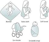 GMGold 5 x Die weiche Spitzenqualität super der Flanell für die Säuglinge, Maße: 80x70cm 100% Baumwollpflanze. Neu Design Baby-Gesichts-Tücher / Windeln / Vierecke / Wickeln (ICH MAG EULEN) - 7