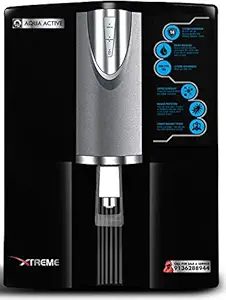 Aqua Active Copper 10-L, Alkaline, RO+UV Water Filter Purifier for Home, Kitchen -100GPD-3000 TDS (Black Grey)