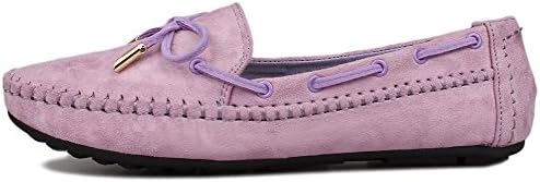 Fangsto Women's Suede Leather Loafer Flat Shoes