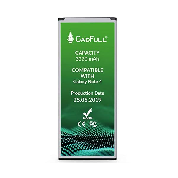 GadFull Akku für Samsung Galaxy Note 4 | 2019 Baujahr | Entspricht Dem Original EB-BN910BBE | Lithium-Ionen-Akku der Modelle SM-N910F | SM-N910U | SM-N910C | SM-N910H | SM-N910A
