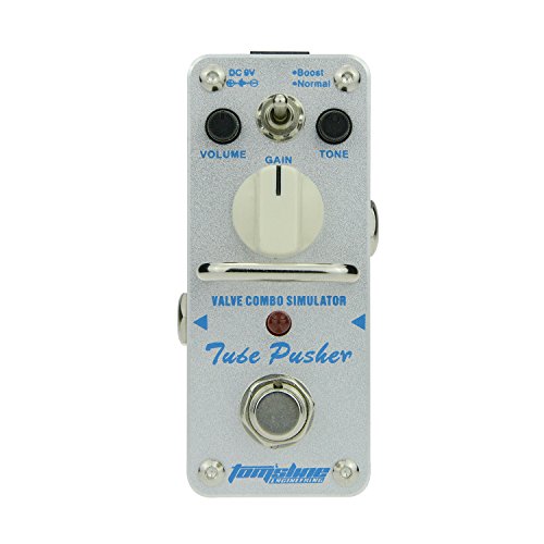 Tom'sline Engineering Pedal de efecto de overdrvie TUBE PUSHER ATP-3 Recreación de un tubo clásico overdrive tono de una válvula combo amplificador Dos modos de impulso de la marca Aroma Music