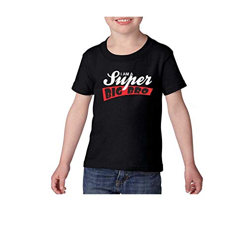 YaYa cafe TheYaYaCafe Birthday Kids Boy T-Shirt I am a Super Big Brother - Black - 5-7 Years Printed Cotton Rakhi