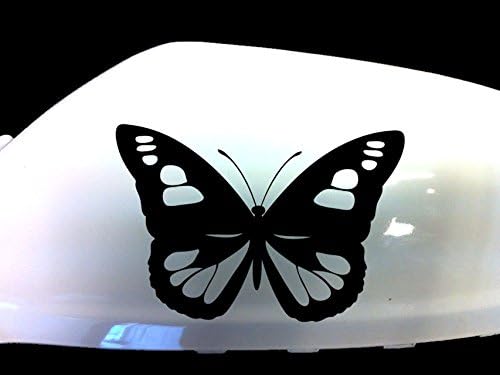 Butterfly Girl Car Sticker Wing Mirror Styling Decals (Set of 2), Black