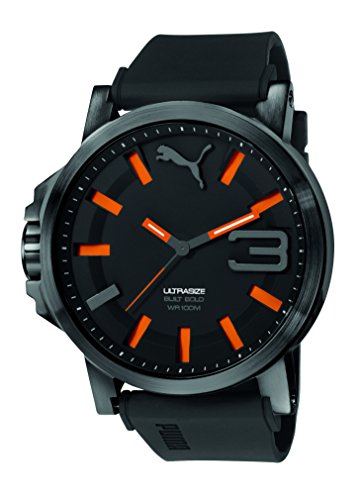 Puma Time Herren-Armbanduhr PU-ULTRASIZE 50 S BLACK ORANGE Analog Quarz Silikon PU103911001 Puma Time Herren-Armbanduhr PU-ULTRASIZE 50 S BLACK ORANGE Analog Quarz Silikon PU103911001