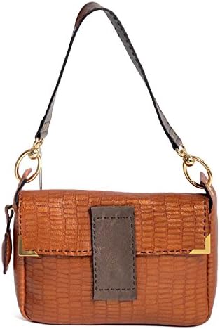 Kilaccessori - Tiffany. Elegant shoulder bag of calfskin printed crocodile. Tuscan Leather, 100% Made in Italy.