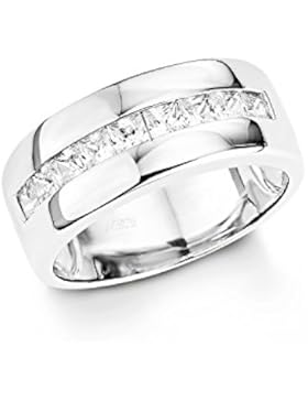 Amor Damen-Ring Silberring 925 Sterling Silber rhodiniert glänzend Zirkonia weiß