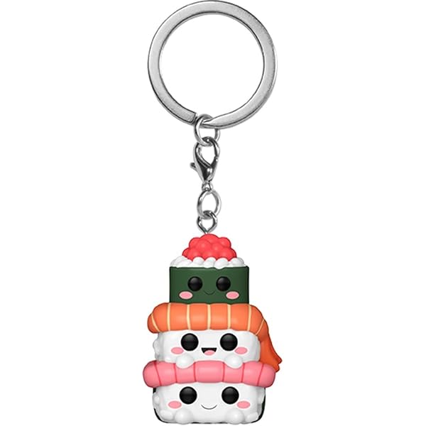 Portachiavi Peluche Salmone Sushi - Ciondolo Morbido Per Borsa E Zaino - Giocattolo A Forma Di Onigiri