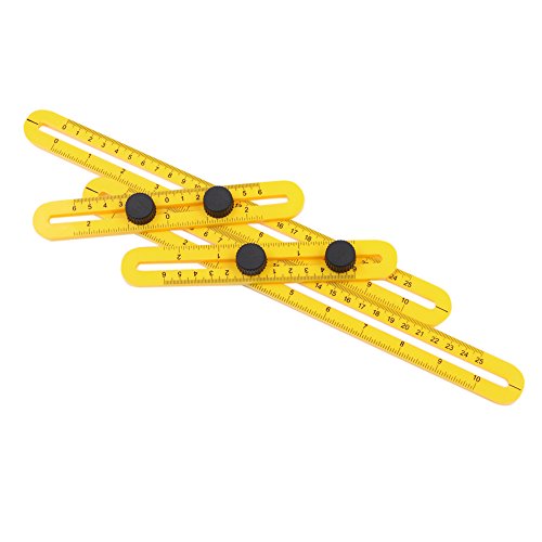 Angle izer Vorlage Werkzeug,Winkelschablone Werkzeug,General Angleizer Vorlage Lineal für Handymen Builders Handwerker (PVC) - 3