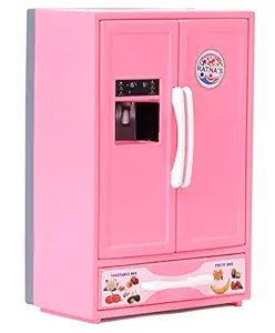 RATNAS Plastic Premium Quality Toy Refrigerator for Kids, Pink