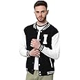 BE SAVAGE Men's Cotton Blend Standard Length Varsity Jacket