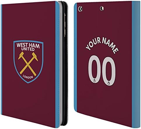 Custom Customised Personalised West Ham United FC Home 2017/18 Players Kit Leather Book Wallet Case Cover Compatible For iPad mini 1 / mini 2 / mini 3