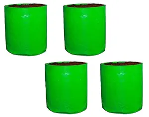 GROWTOP HDPE Terrace/Kitchen Gardening Round Shape Grow Bags - 12INCH  12INCH (Pack of 4)