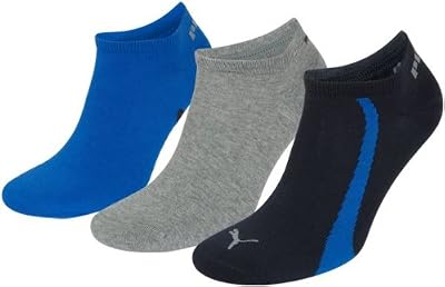 Puma - Chaussettes - Uni - Homme-Lot de 3 - Multicolore (Marine/Gris/Bleu) - 39-42