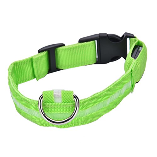 Preisvergleich Produktbild 7th-lake (TM) 1 x verstellbarer Pet Cat Dog Glow LED Halsband Light Up Phosphoreszierende Umhängeband verhindert verlieren Pet Halsband