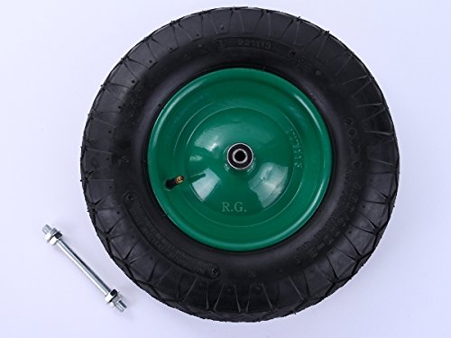 Schubkarrenrad Schubkarre Rad Räder Ersatzrad Luftrad Felge grün 4.00-8 4PR - 5
